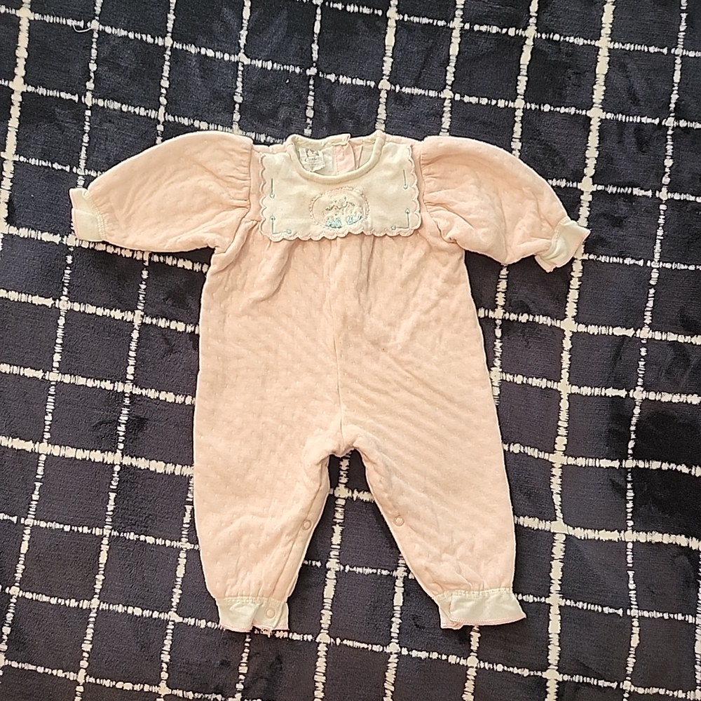 Vintage Carter's Pink and White Baby Outfit